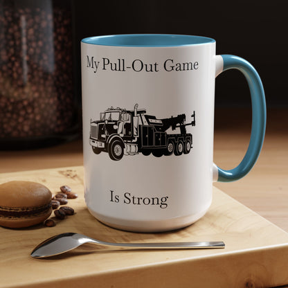 Pull Out Heavy Tow Truck 2-Tone Coffee Mug