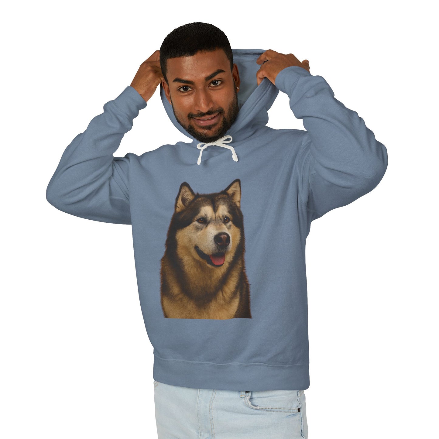 Malamute Head Unisex Lightweight Hoodie