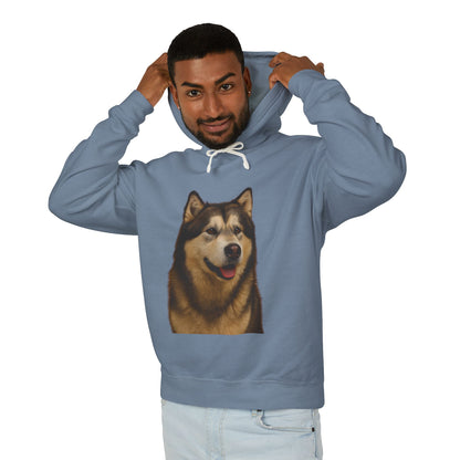 Malamute Head Unisex Lightweight Hoodie