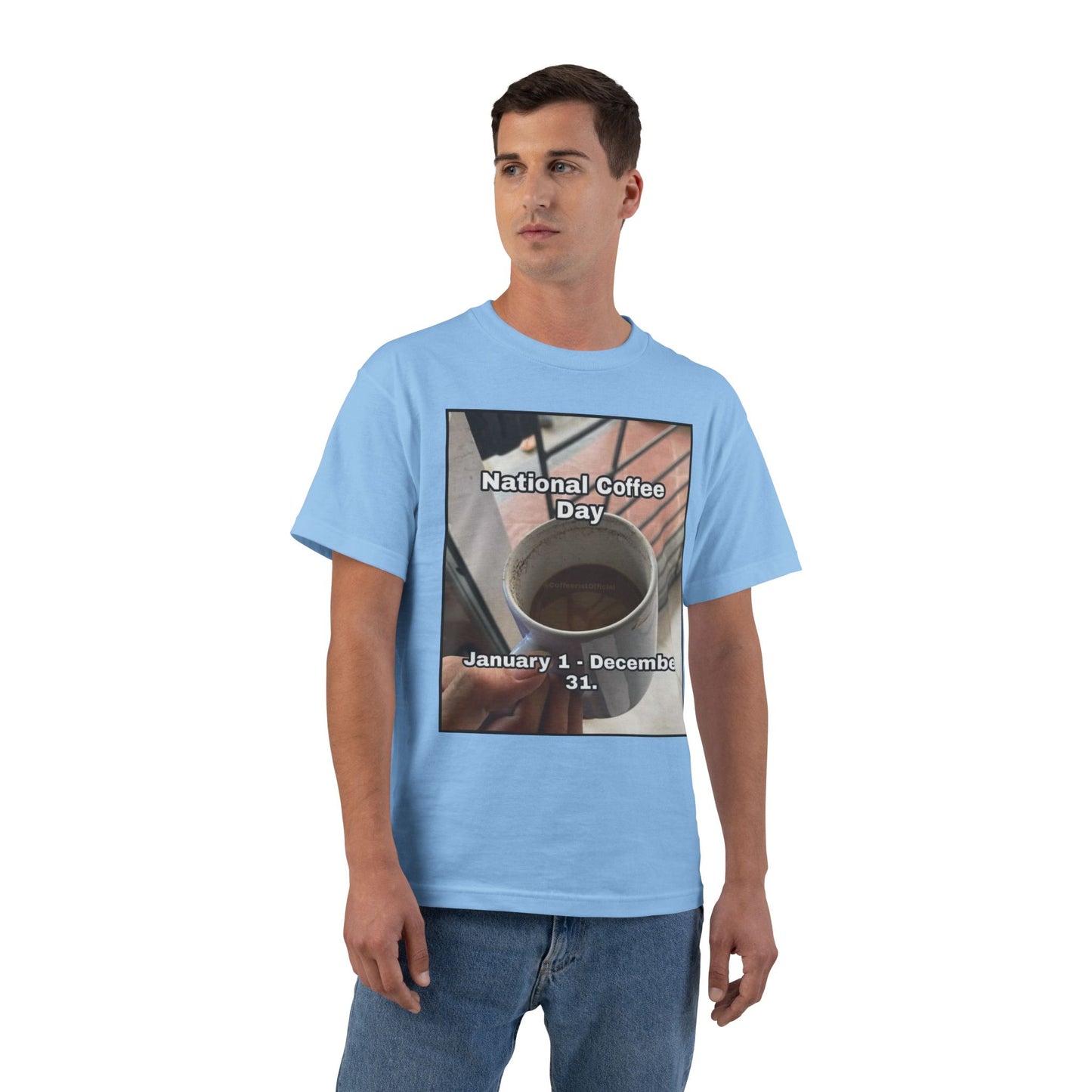 National Coffee Day Men's Short-Sleeve Crewneck Tee
