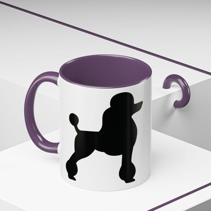 Poodle Silhouette 2-Tone Coffee Mug