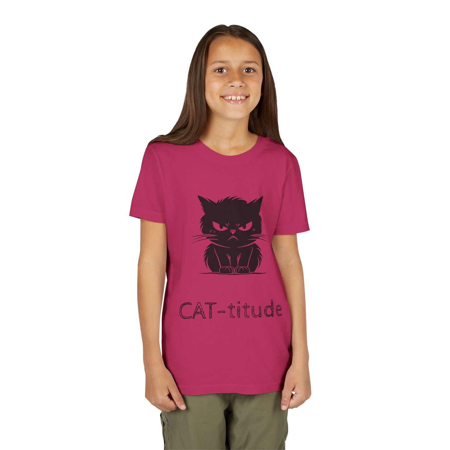 CAT-titude Youth Unisex Short Sleeve Crewneck Tee