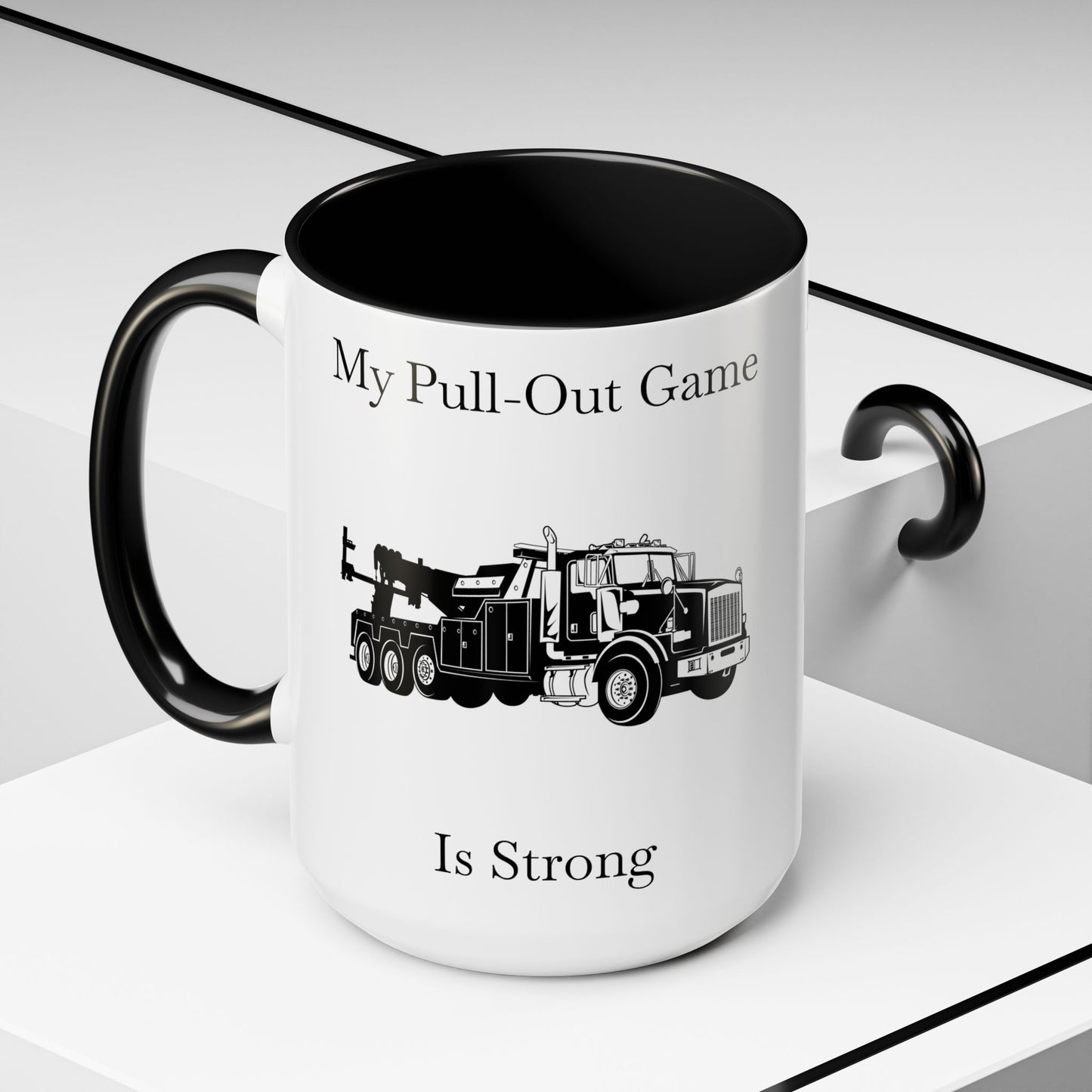 Pull Out Heavy Tow Truck 2-Tone Coffee Mug