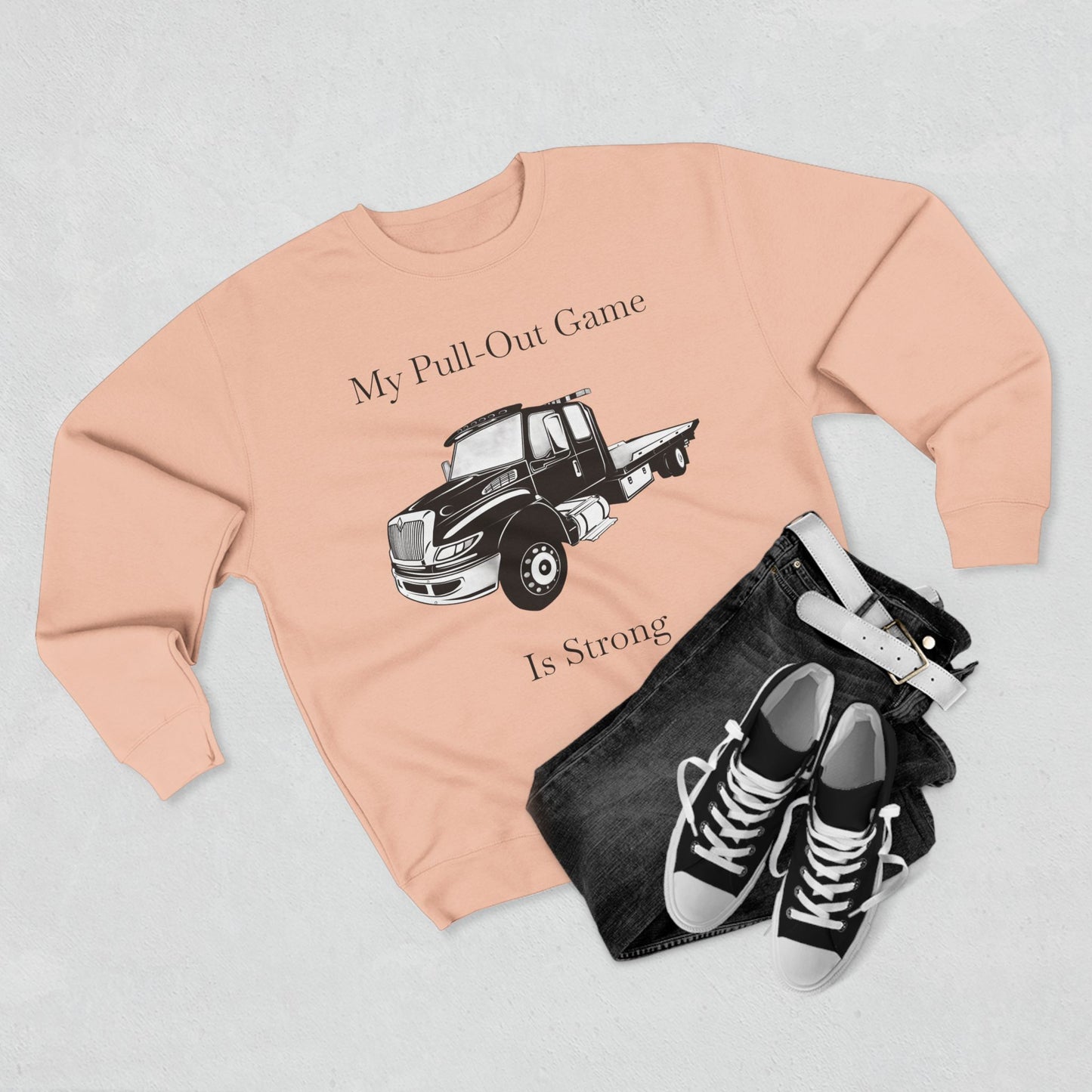 Pull Out Flatbed Tow Truck Unisex Crewneck Sweatshirt