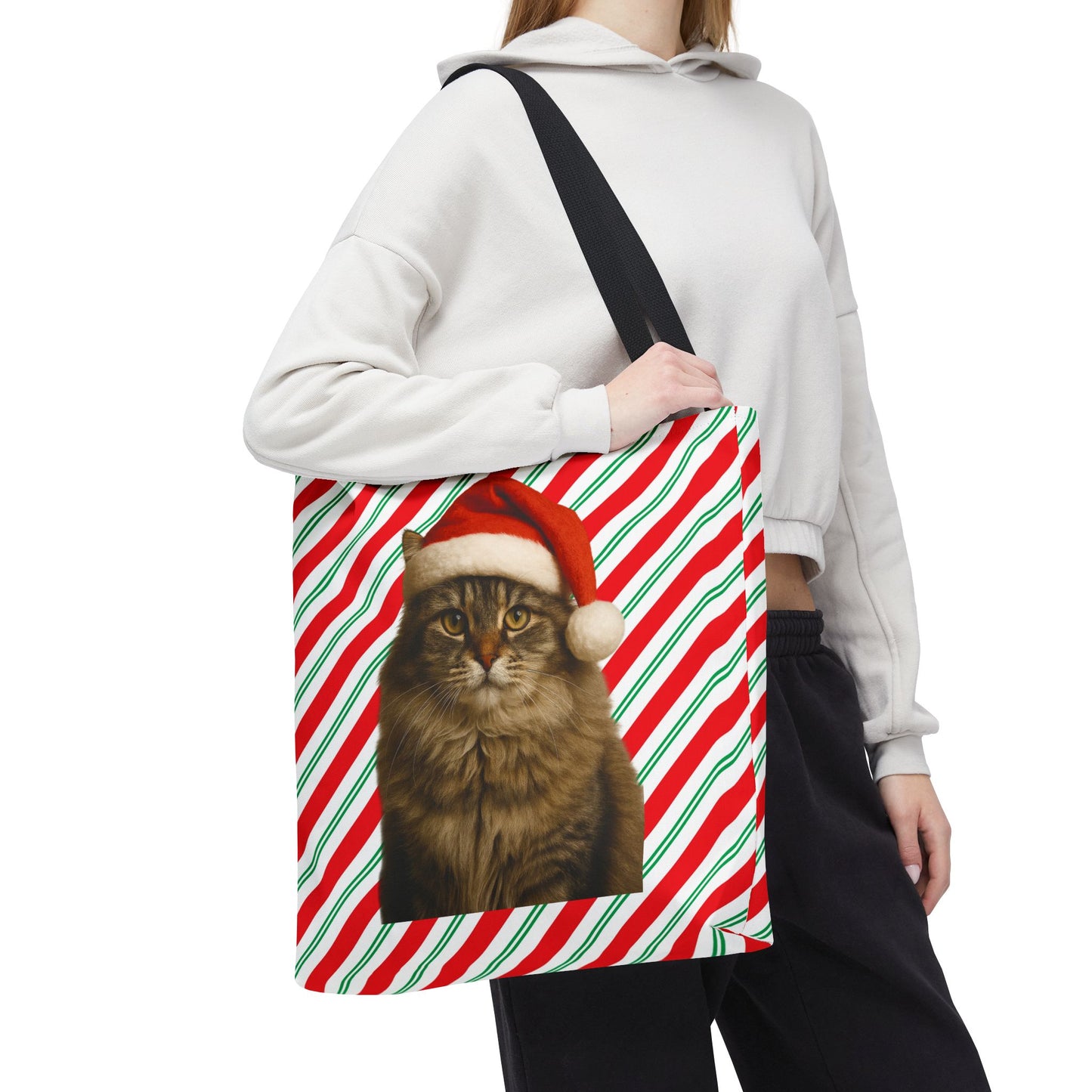 Santa Paws Cat Tote Bag