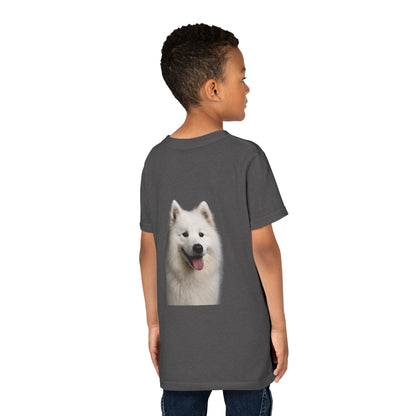 Samoyed Head Youth Unisex Short Sleeve Crewneck Tee
