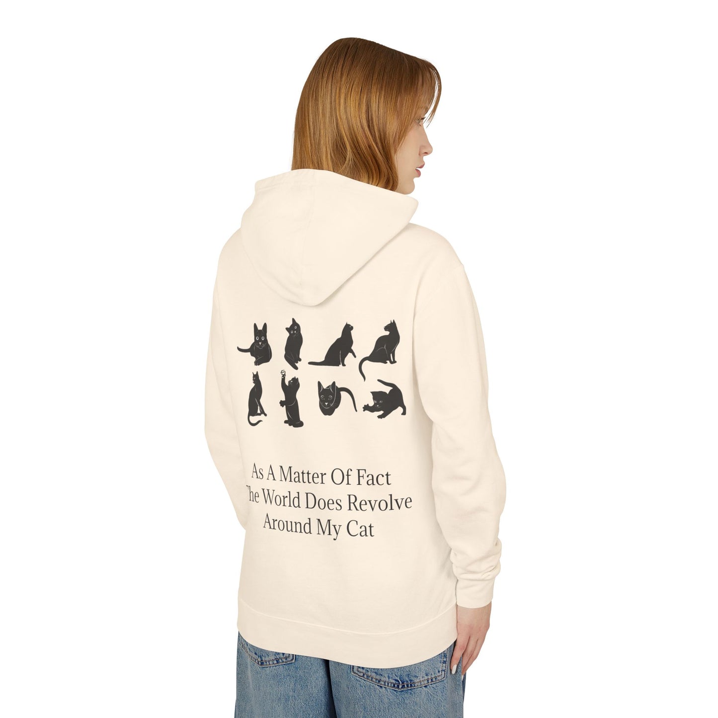 Matter Of Fact Cat Unisex Lightweight Hoodie