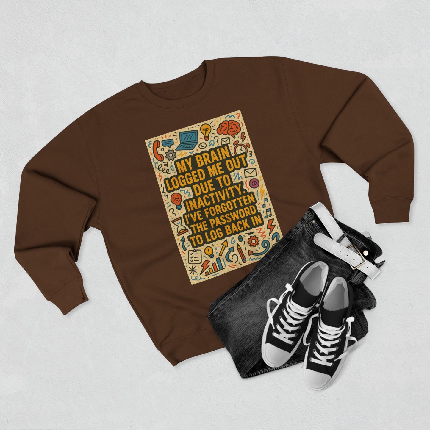 Logged Out Unisex Crewneck Sweatshirt