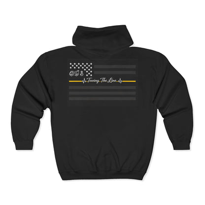 Thin Yellow Line Unisex Full Zip Hoodie