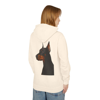 Doberman Head Unisex Lightweight Hoodie