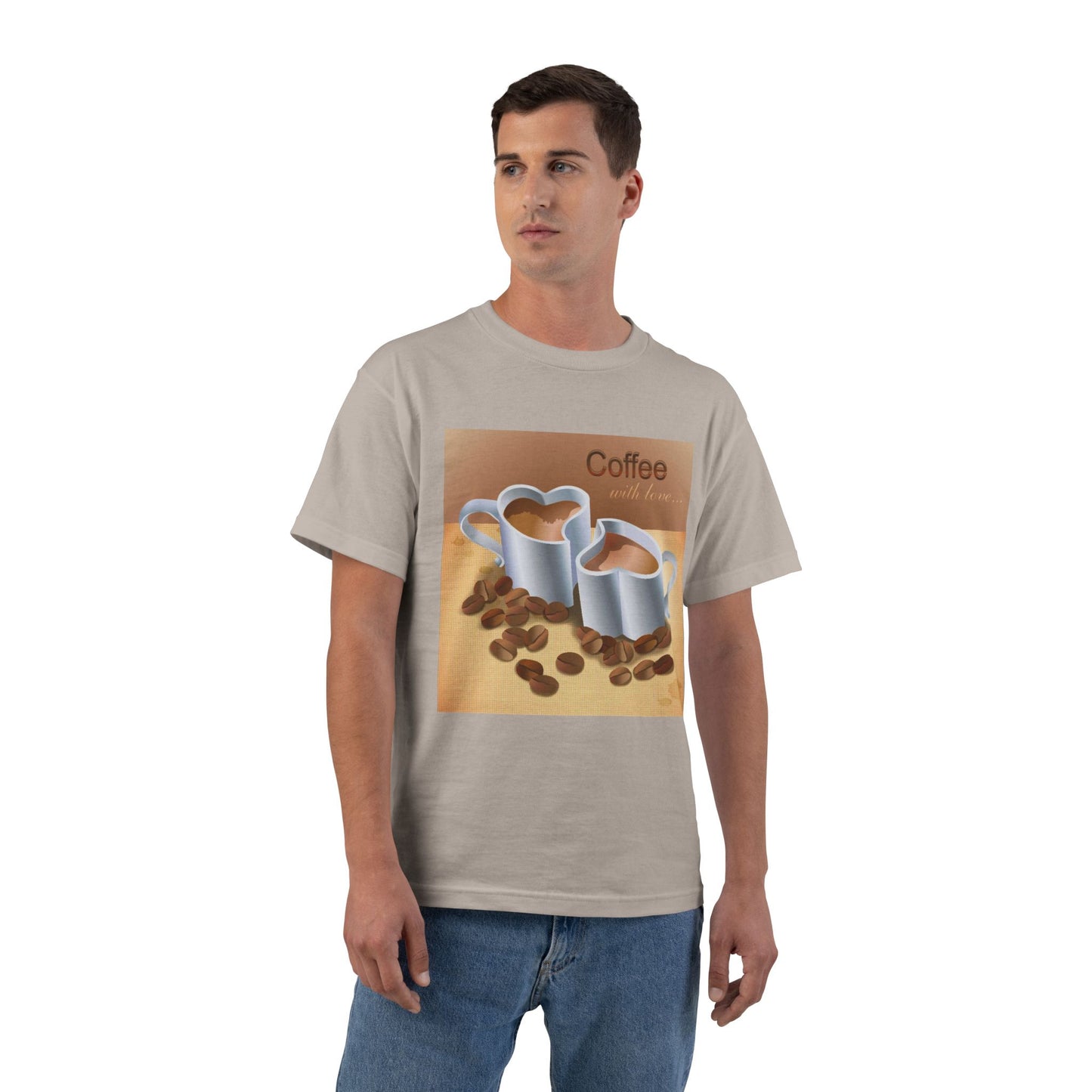 Coffee With Love Men's Short-Sleeve Crewneck Tee