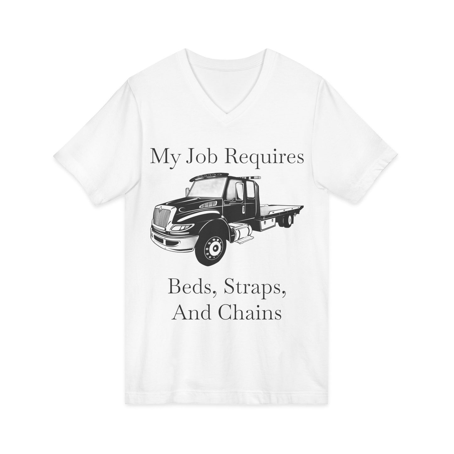 Beds, Straps, And Chains Unisex Short Sleeve V-Neck Tee