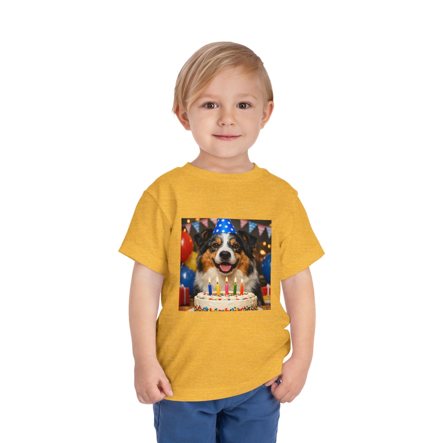 Birthday Buddy Aussie Toddler Unisex Short Sleeve Crewneck Tee