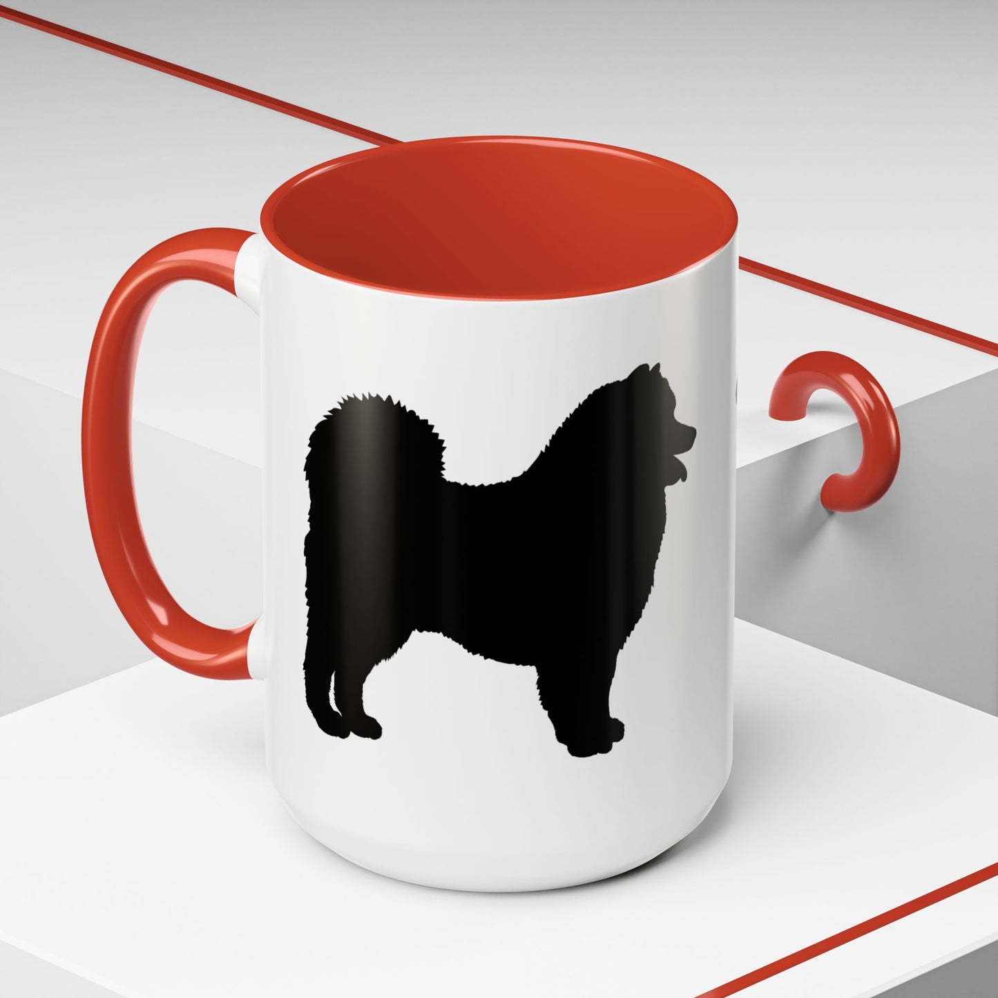 Samoyed Silhouette 2-Tone Coffee Mug