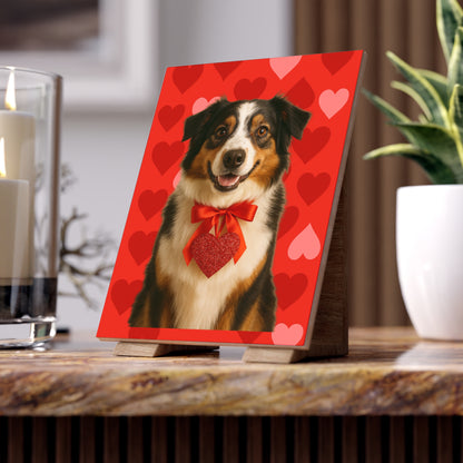Cupid's Companion Aussie Ceramic Photo Tile