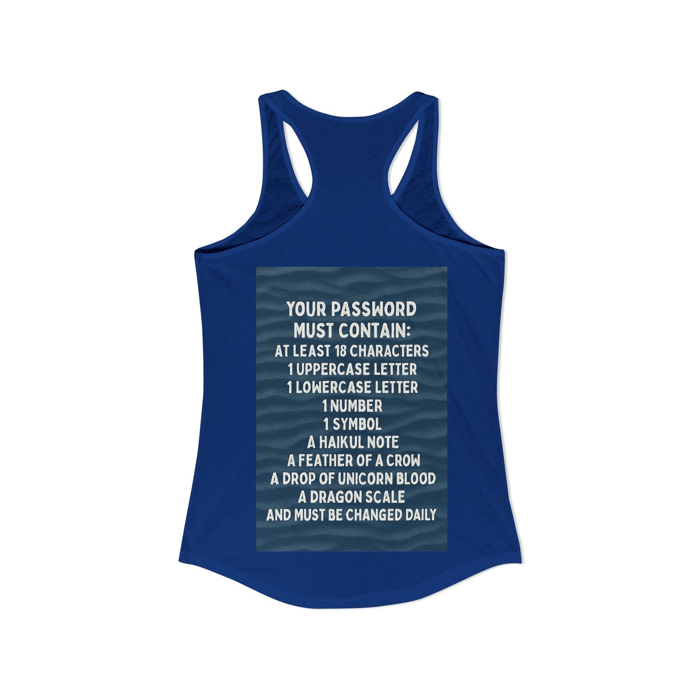 Password Women's Racerback Tank