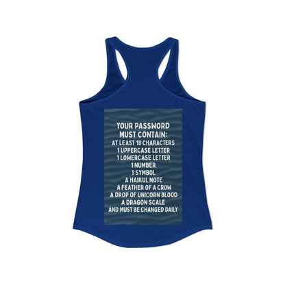 Password Women's Racerback Tank