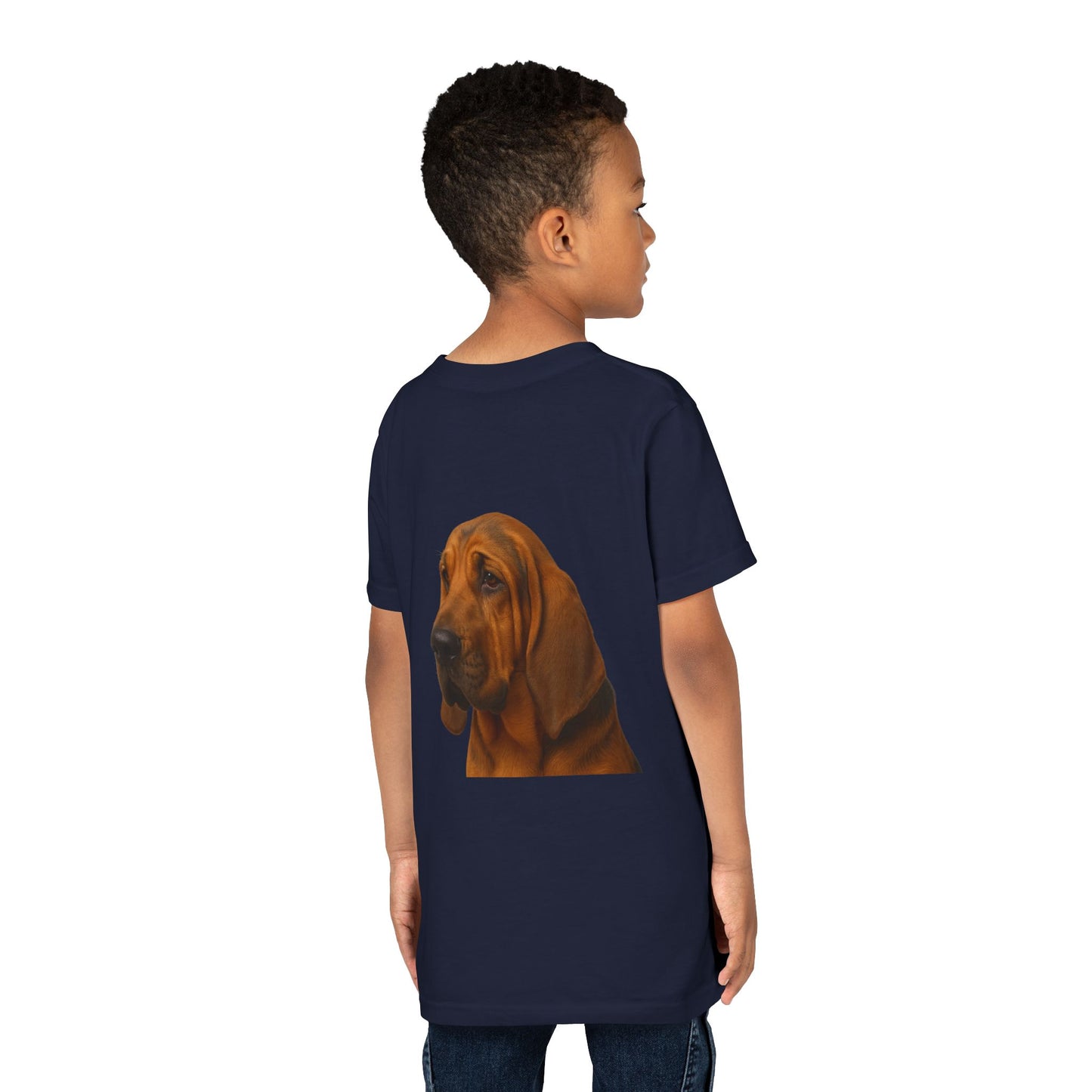 Bloodhound Head Youth Unisex Short Sleeve Crewneck Tee