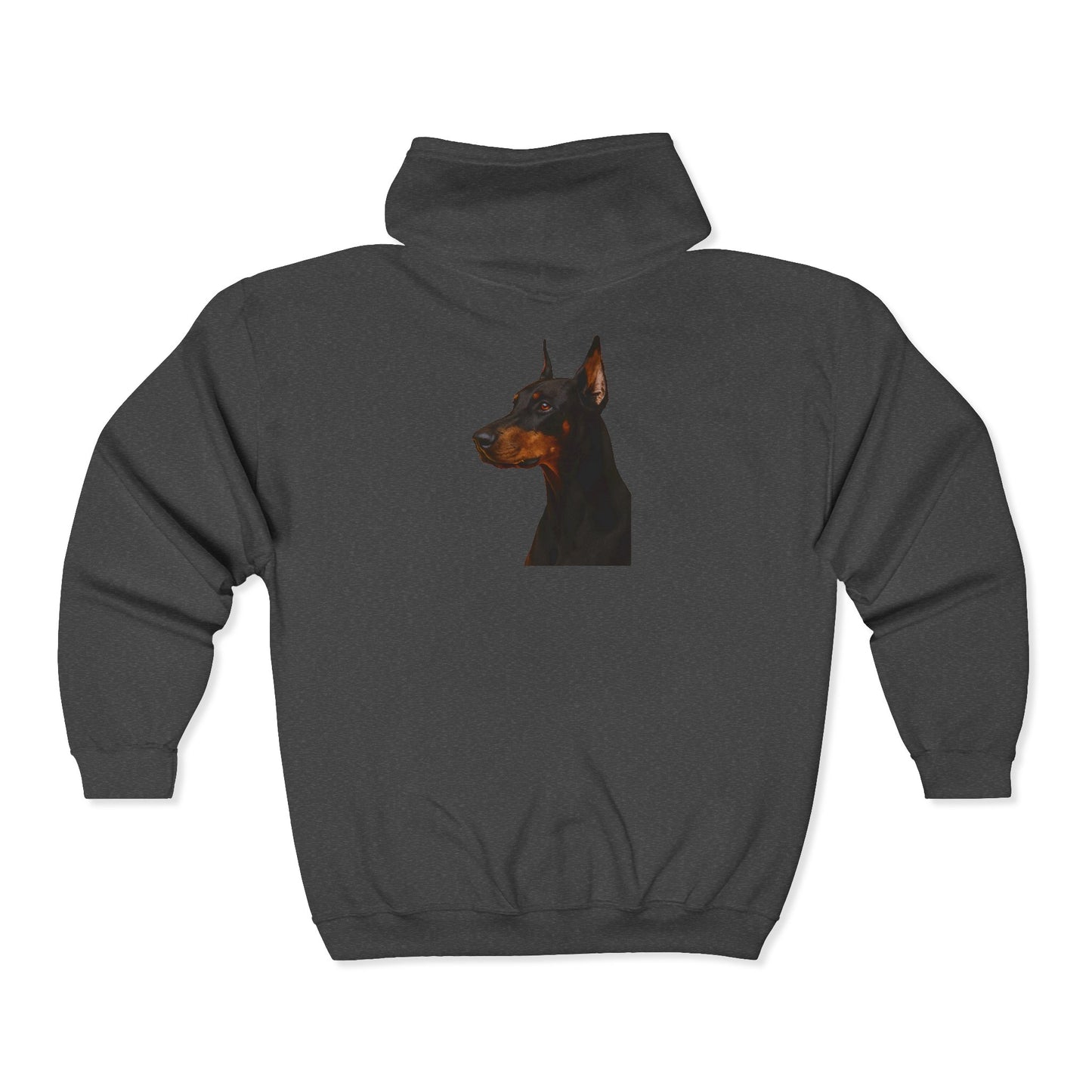 Doberman Head Unisex Full Zip Hoodie
