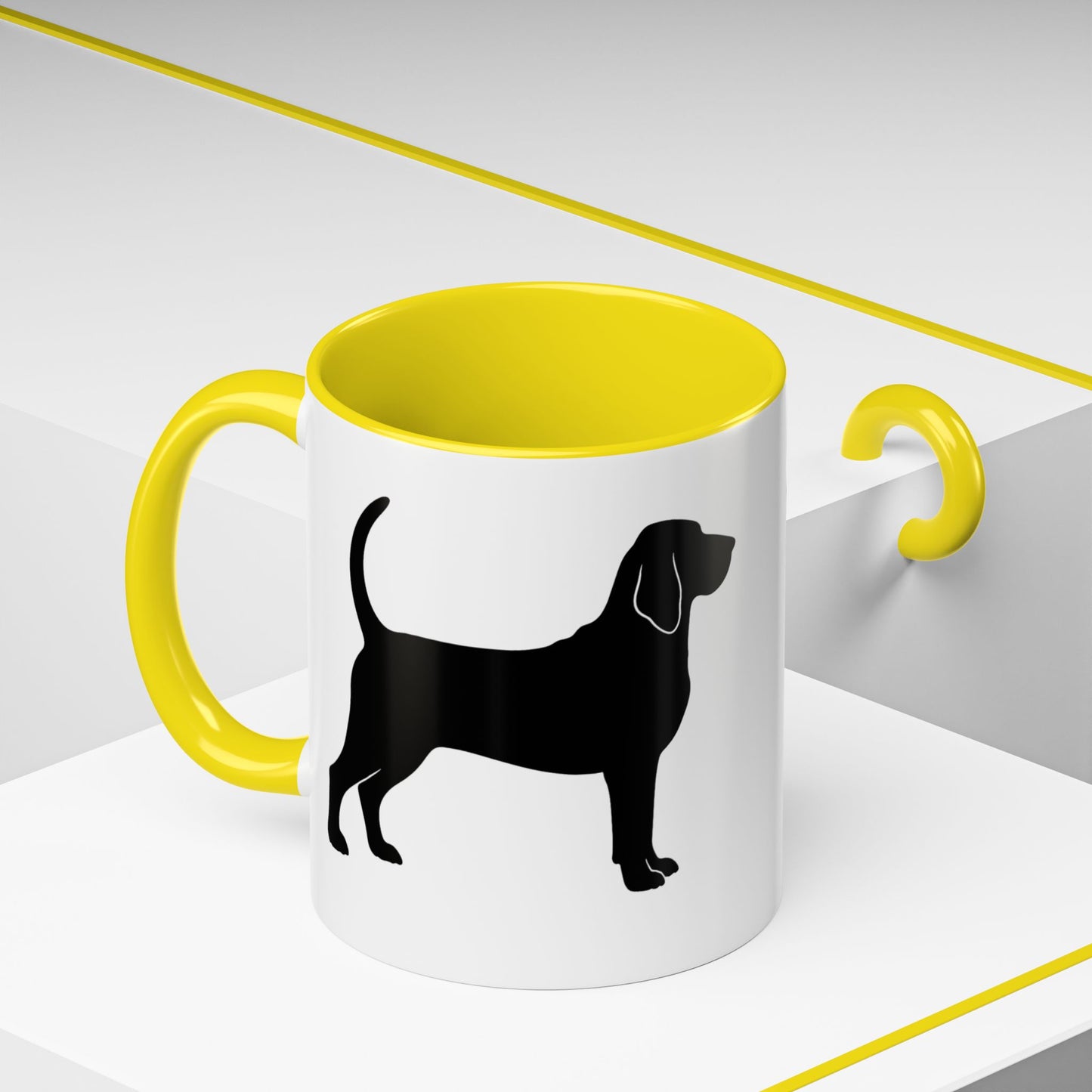 Bloodhound Silhouette 2-Tone Coffee Mug