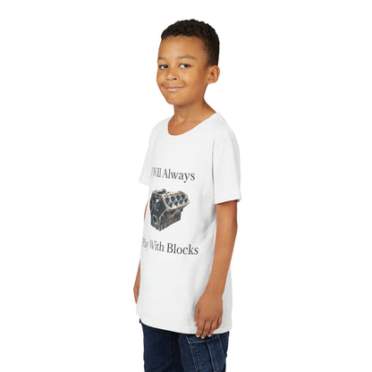Play With Blocks Youth Unisex Short Sleeve Crewneck Tee