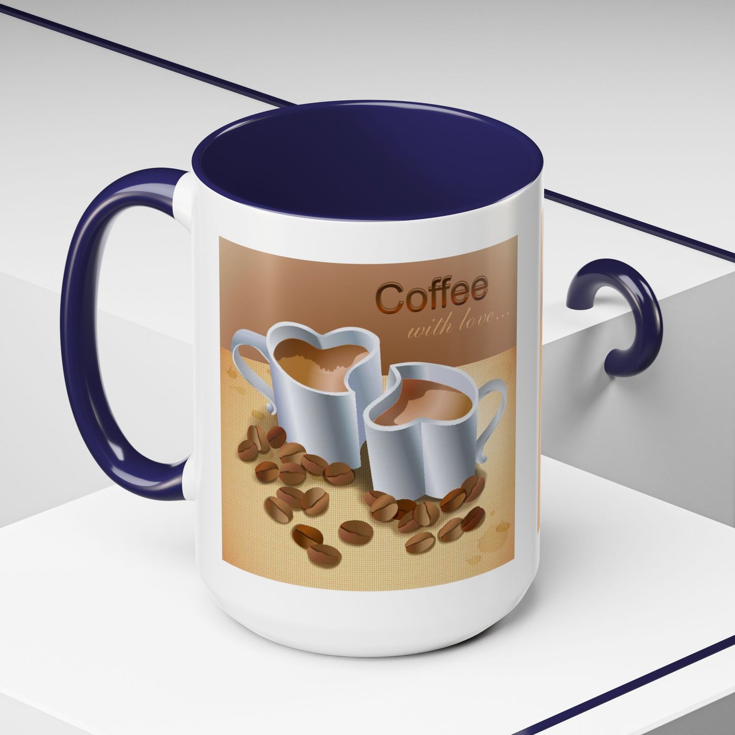Coffee With Love 2-Tone Coffee Mug