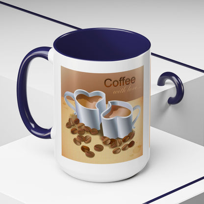 Coffee With Love 2-Tone Coffee Mug