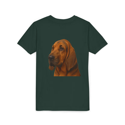 Bloodhound Head Youth Unisex Short Sleeve Crewneck Tee