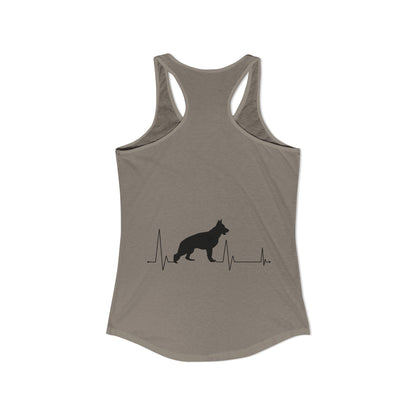 My Heart Beats For German Shepherds Women's Racerback Tank