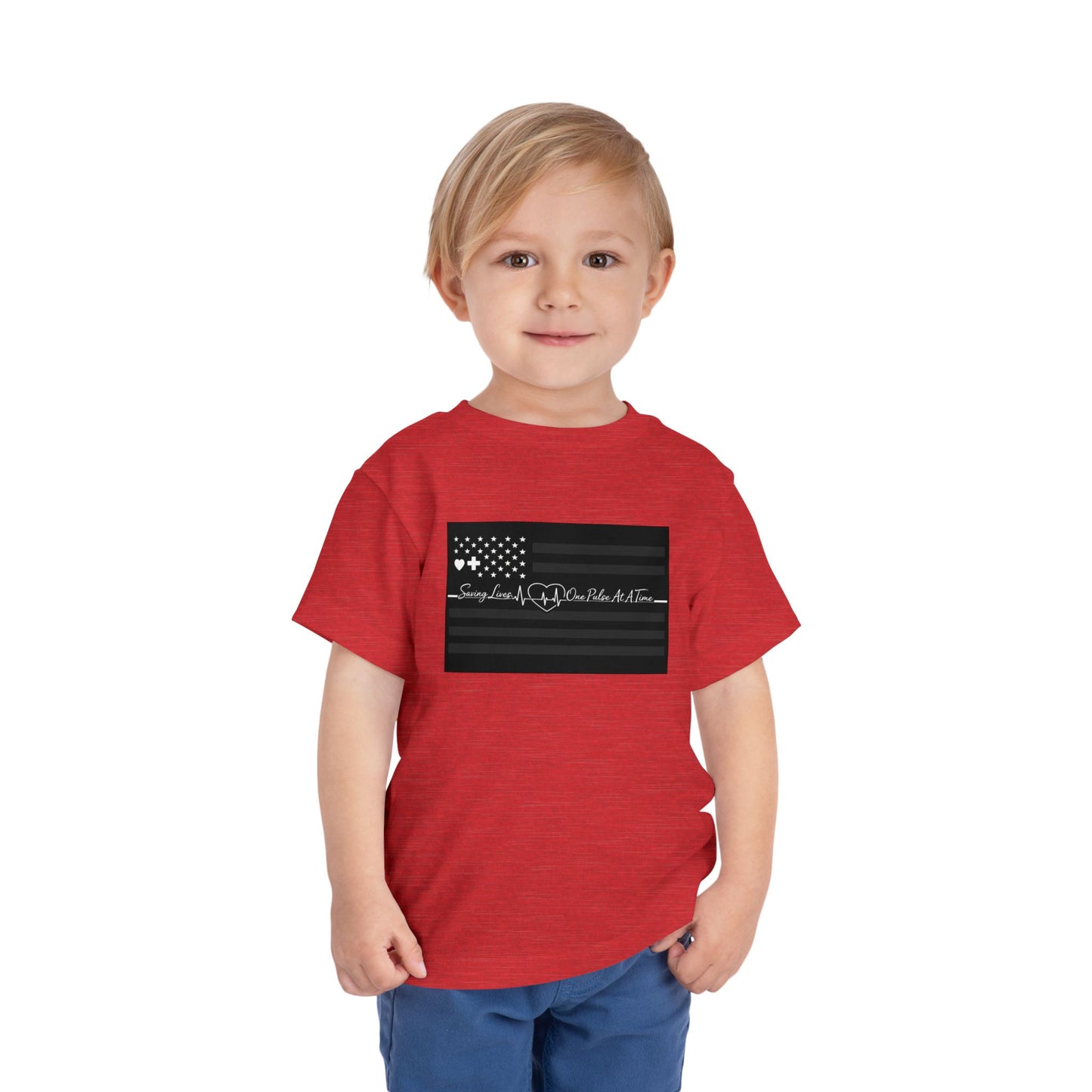 Thin White Line Toddler Unisex Short Sleeve Crewneck Tee