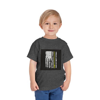 Thin Yellow Line Toddler Unisex Short Sleeve Crewneck Tee