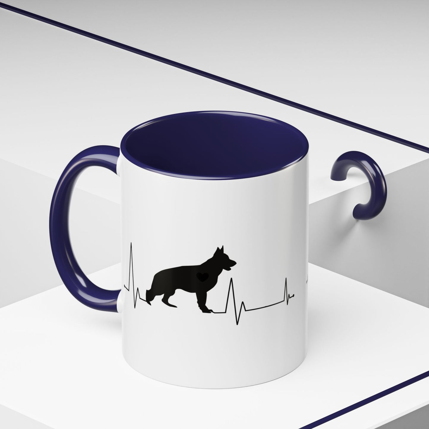 My Heart Beats For German Shepherds 2-Tone Coffee Mug