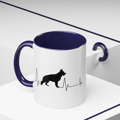 My Heart Beats For German Shepherds 2-Tone Coffee Mug
