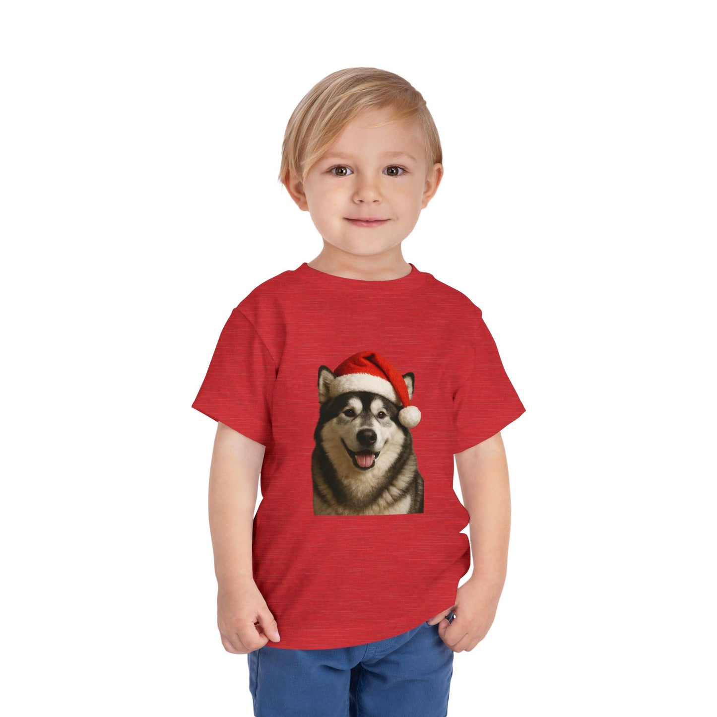 Santa Paws Malamute Toddler Unisex Short Sleeve Crewneck Tee