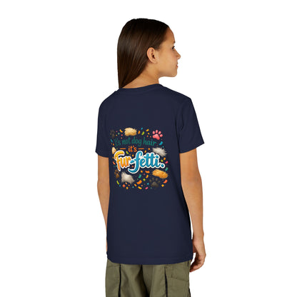 Fur-Fetti Dog Youth Unisex Short Sleeve Crewneck Tee