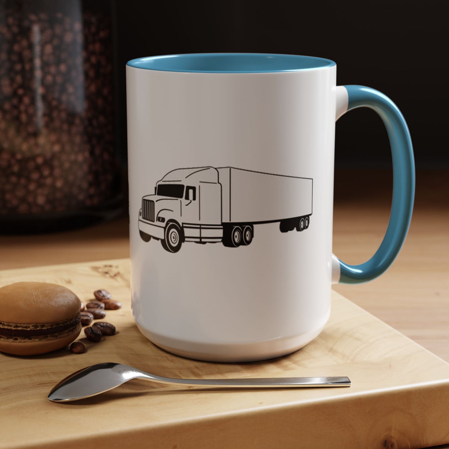 Semi Truck 2-Tone Coffee Mug