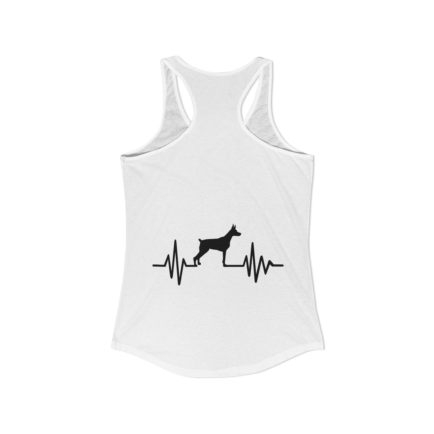 My Heart Beats For Dobermans Women's Racerback Tank