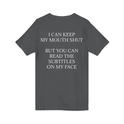 Subtitles Unisex Short Sleeve V-Neck Tee