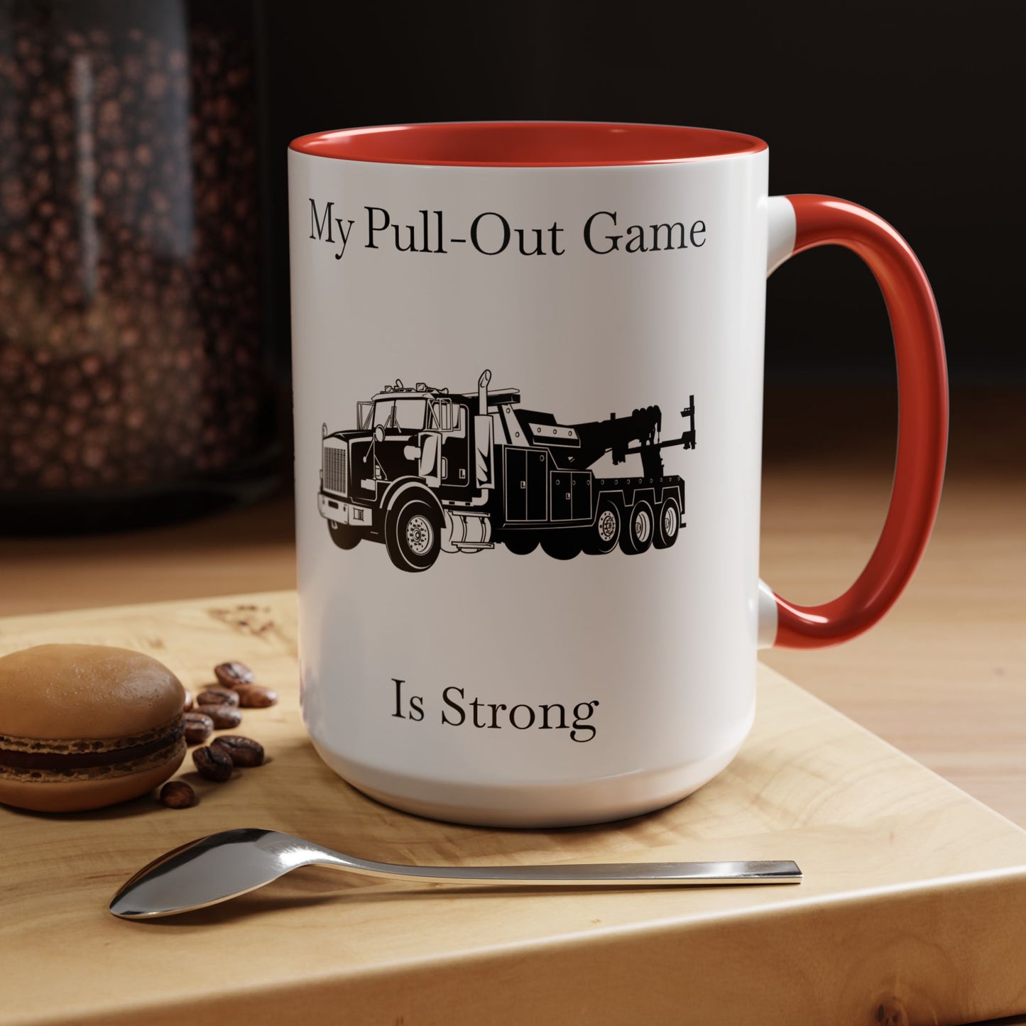 Pull Out Heavy Tow Truck 2-Tone Coffee Mug