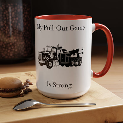 Pull Out Heavy Tow Truck 2-Tone Coffee Mug