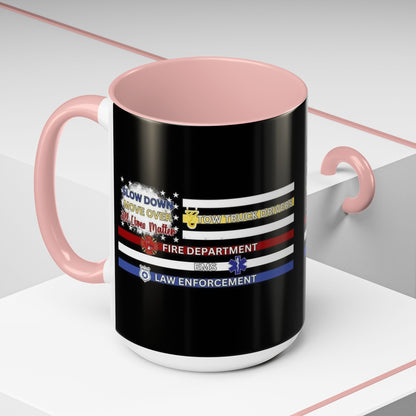 Slow Down Move Over Flag 2-Tone Coffee Mug