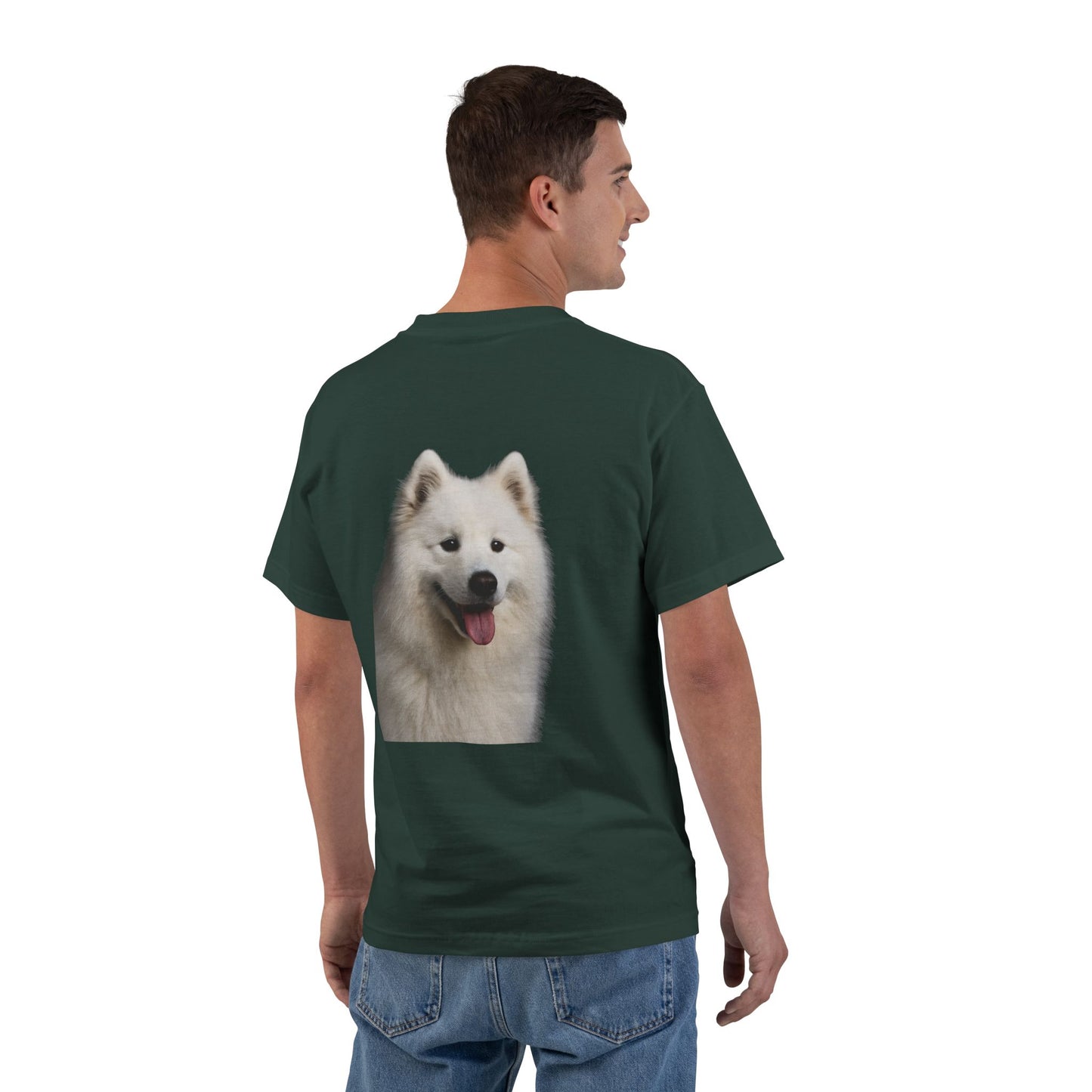 Samoyed Head Men's Short-Sleeve Crewneck Tee