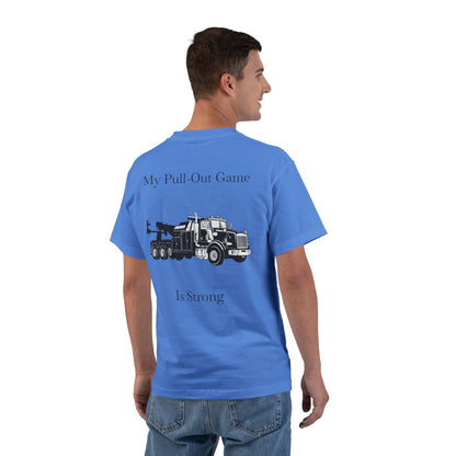 Pull Out Heavy Tow Truck Men's Short-Sleeve Crewneck Tee