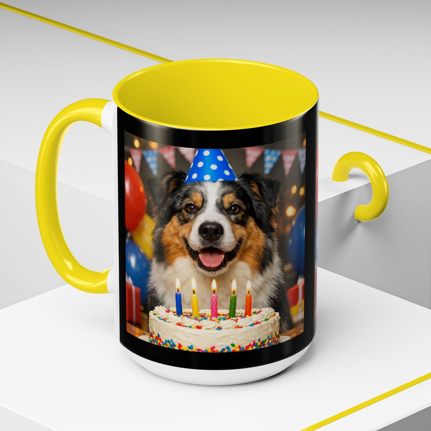 Birthday Buddy Aussie 2-Tone Coffee Mug