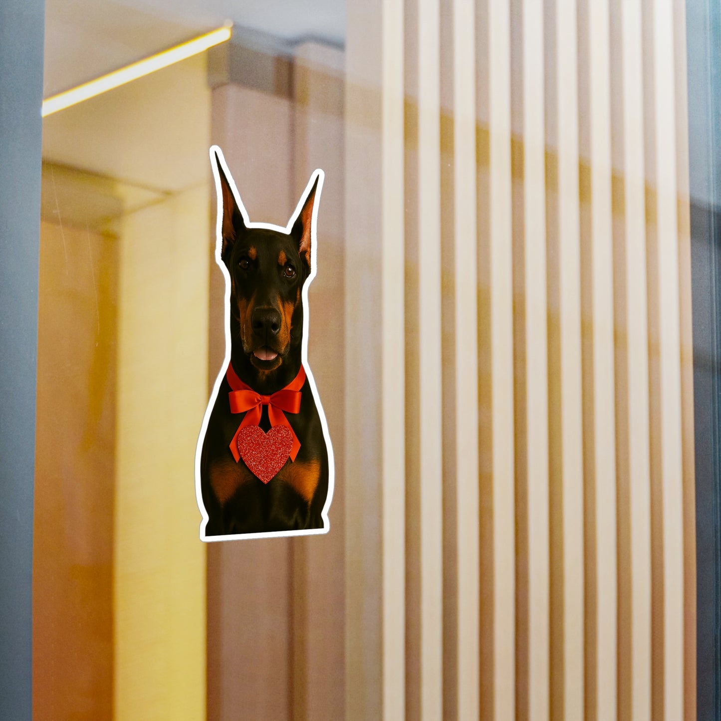 Cupid's Companion Doberman Vinyl Decal