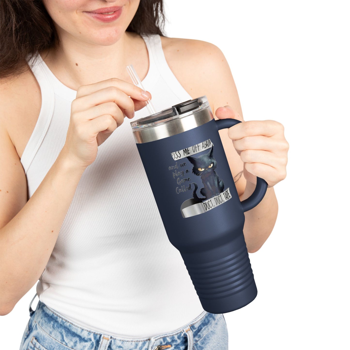 Duct, Duct, Tape Insulated Travel Mug