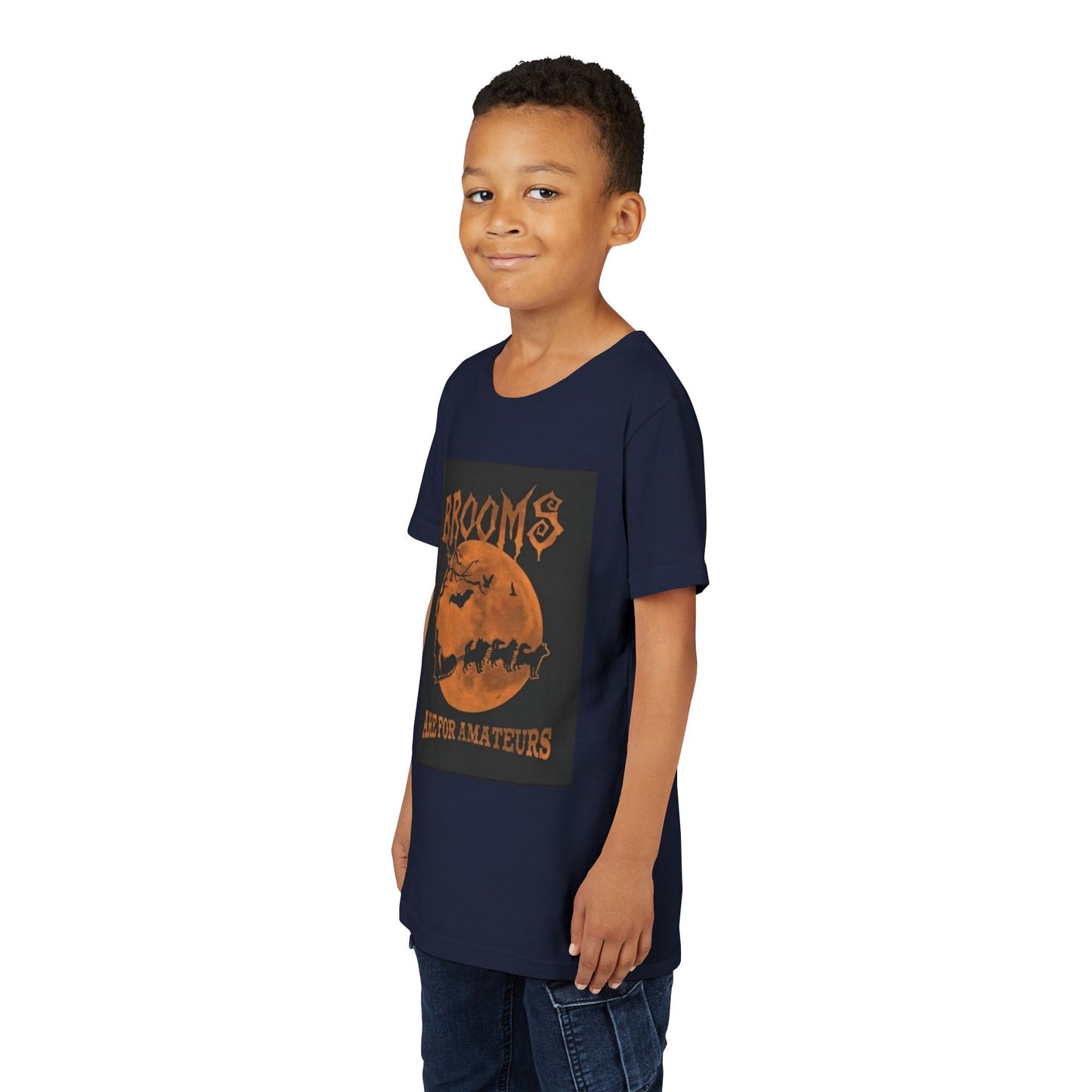 Brooms Are For Amateurs Youth Unisex Short Sleeve Crewneck Tee