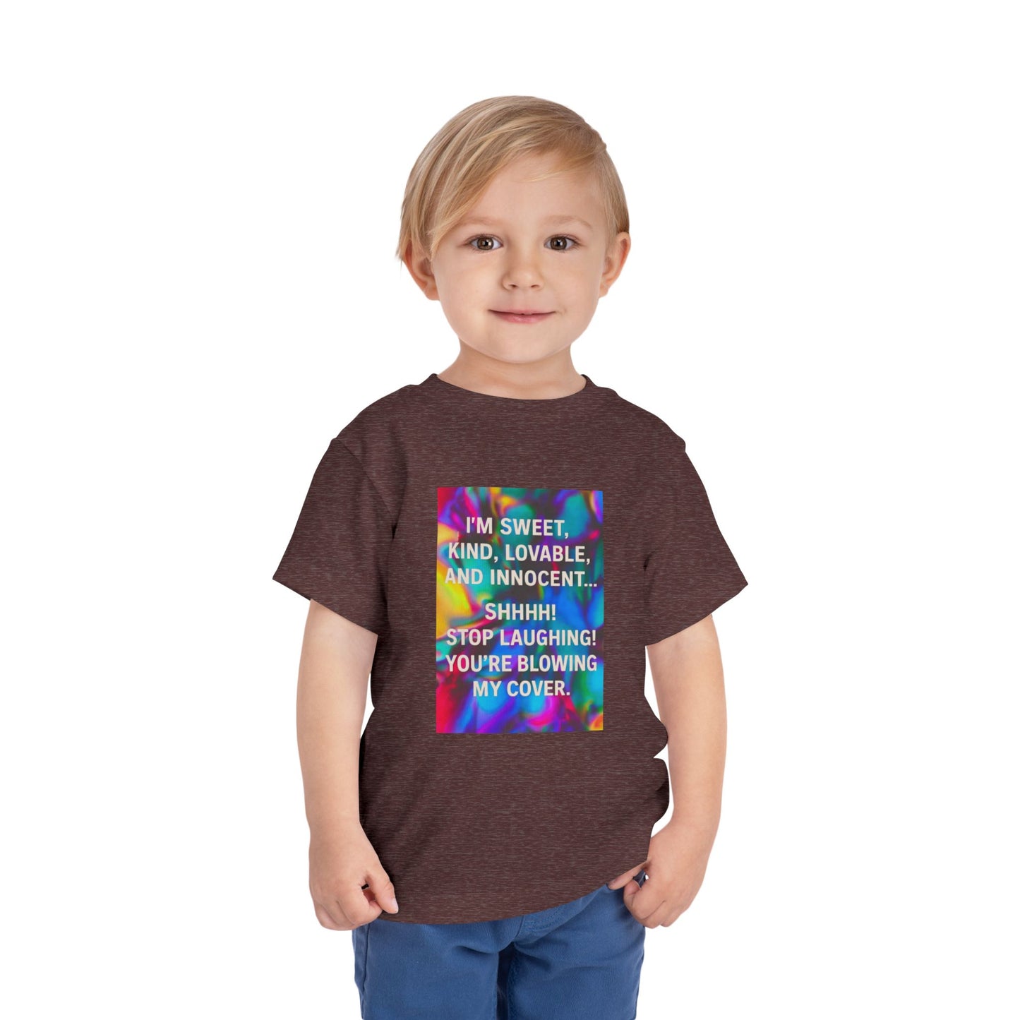 Blowing My Cover Toddler Unisex Short Sleeve Crewneck Tee