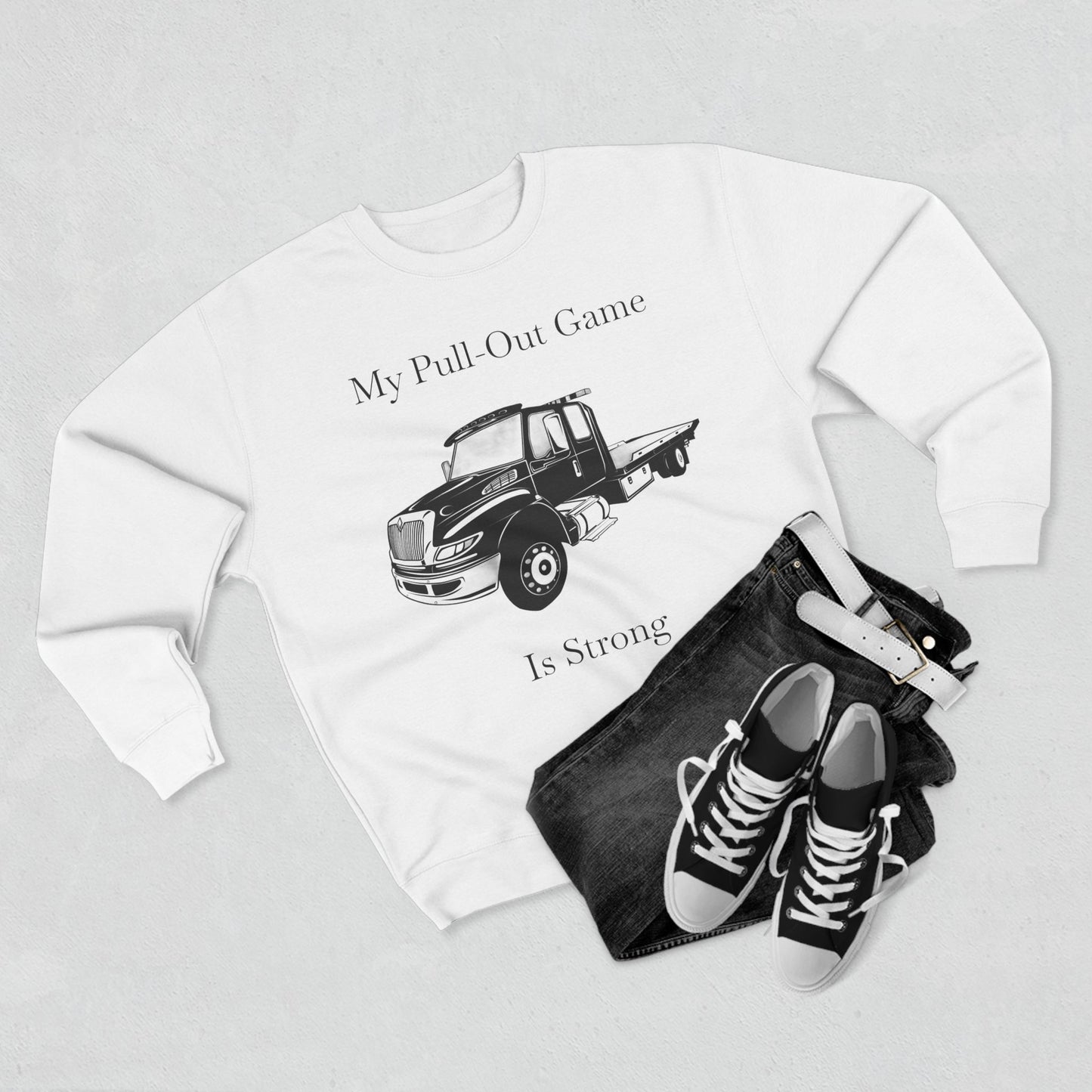 Pull Out Flatbed Tow Truck Unisex Crewneck Sweatshirt
