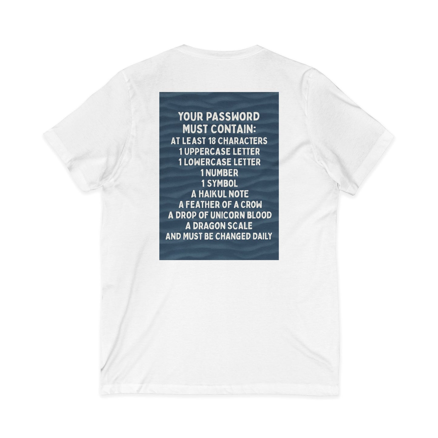Password Unisex Short Sleeve V-Neck Tee